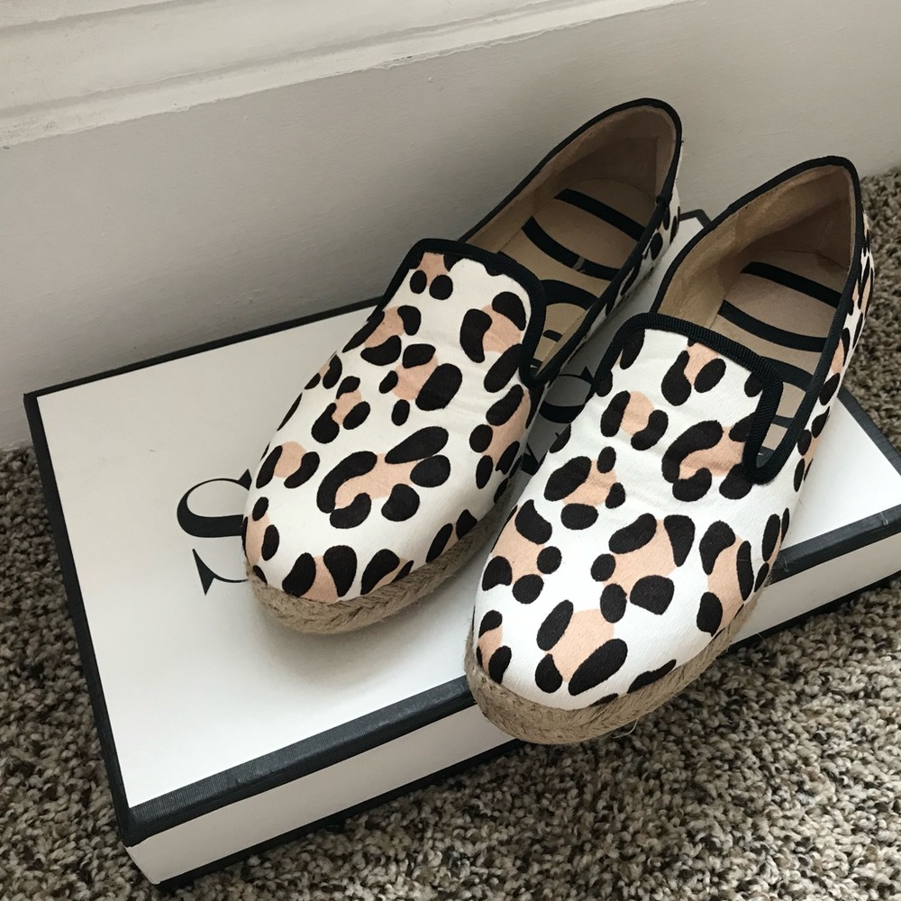 SENSO Molly III White Leopard Espadrilles, Women’s Size 37 (Fits like US 6)